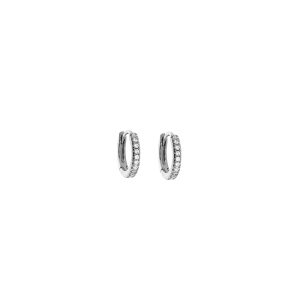 Orecchini cerchio zirconati argento 925