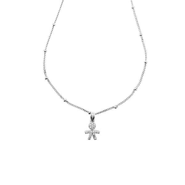 Collana con bimbo zirconato