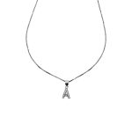 collana con iniziale zirconata