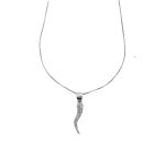 Collana con corno zirconato