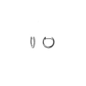 Orecchini cerchietto zirconato argento